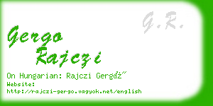 gergo rajczi business card